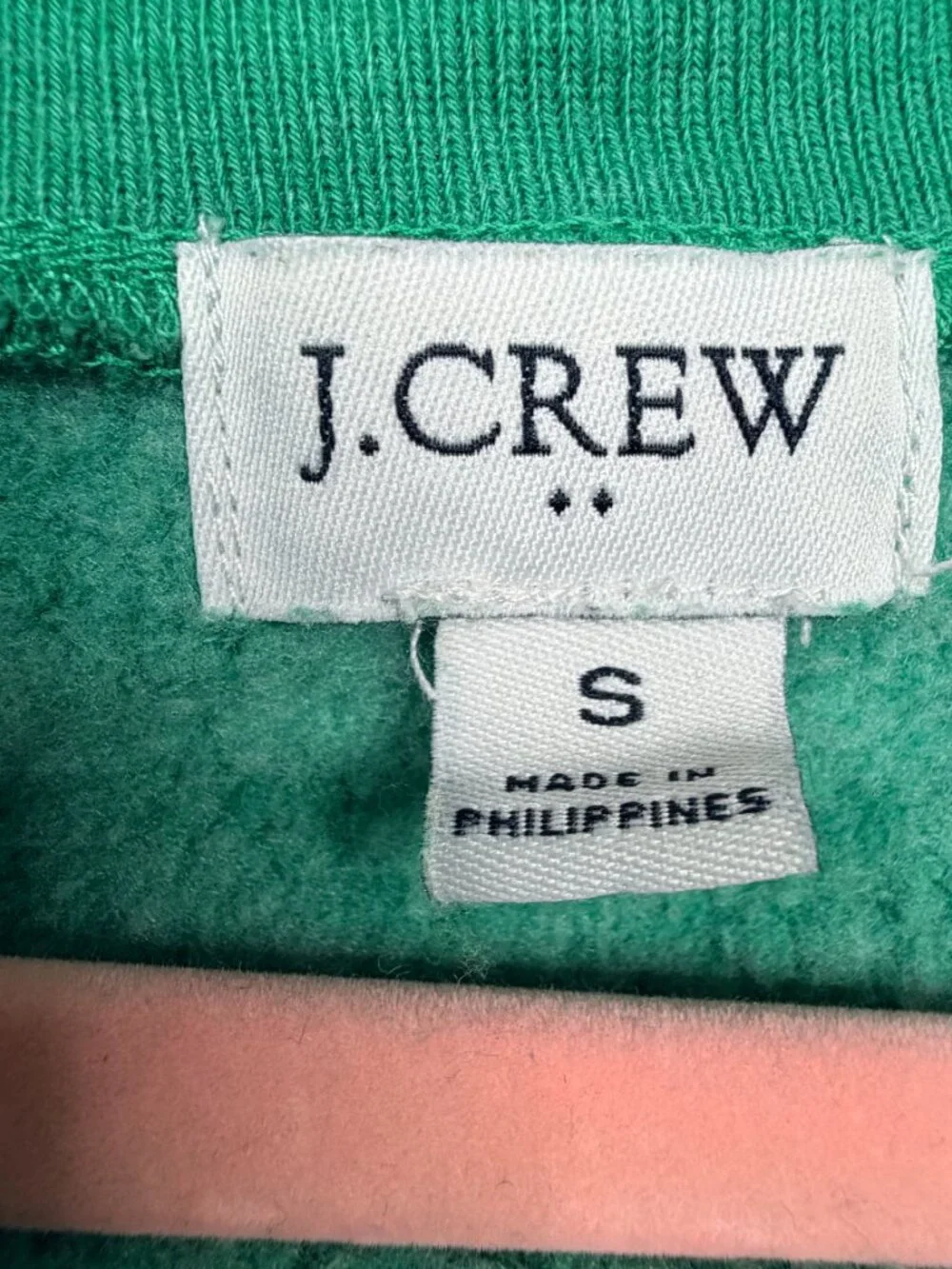 J. Crew Wide Button-Collar Pullover Sweatshirt in Cloudspun Fleece Meadow #A3059